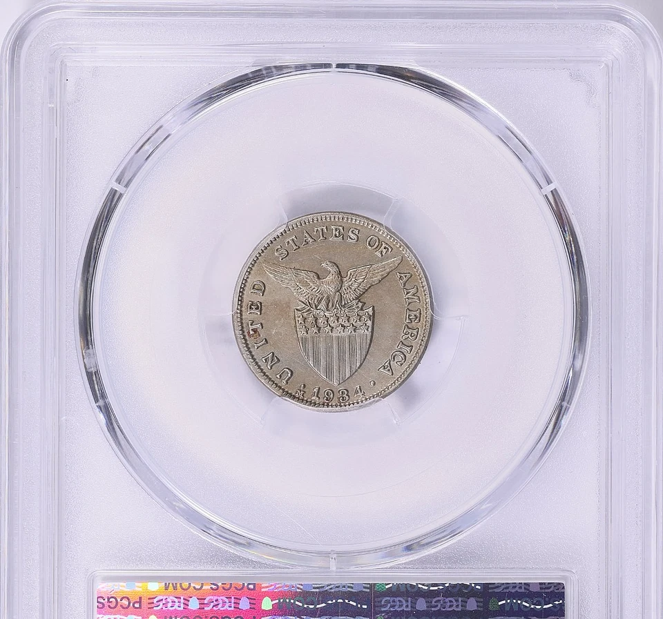RARE 1934M U.S. Philippines 5 Centavos DDO & RP1 Variety Allen-5.04aa AU Details - Image 3 of 4