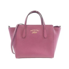 Gucci Soho Leather Shoulder Bag Women Pink One Size