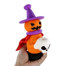 6.1" Silicone Hookah Pumpkin Bong Smoking Water Pipe Hand Pipes + Glass Bowl US