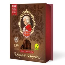 Reber Mozart-Kugeln Dunkle Schokolade 6er Pack Marzipan Nougat Vegan 120g
