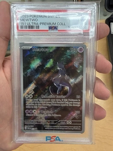 Pokemon 2023 Mewtwo 052 Holo Black Star Promo 151 Ultra-Premium Collection PSA 9