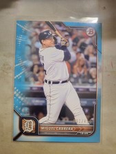 2022 Bowman Baseball Miguel Cabrera Sky Blue /499 # 50 Detroit Tigers