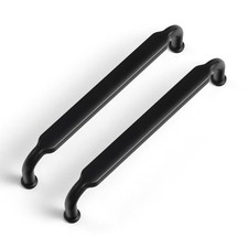 6 Pack 5 Inch 128mm Hole Center Cabinet Pulls, Matte Black, 2202-B-128
