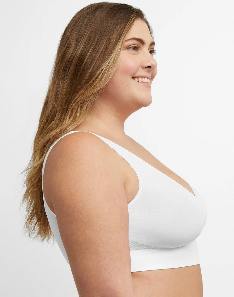 Just My Size Pure Comfort Front-Close Wirefree Bra w/ Wicking 1XL-6XL 3 Colors - Image 3 of 4
