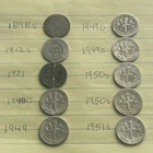 US Silver Dimes, Lot Of 10, 90% Silver, Better Dates, 1898 - 1951