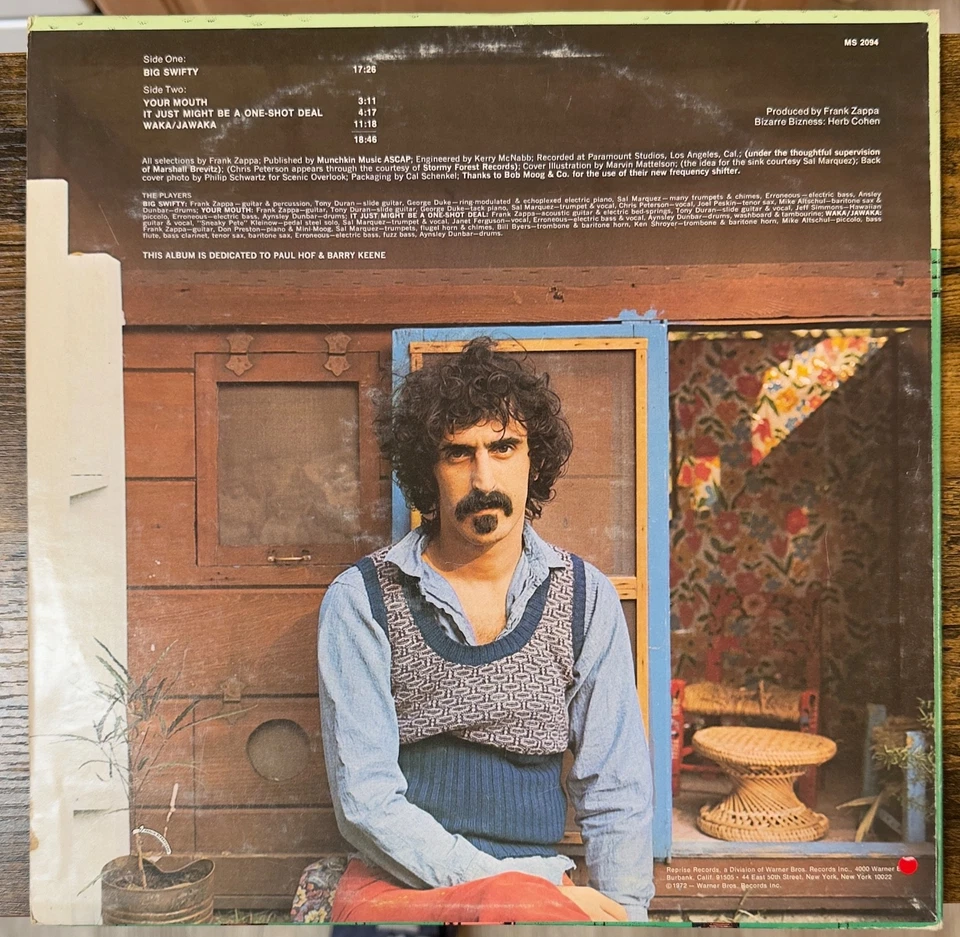 FRANK ZAPPA - WAKA / JAWAKA HOT RATS - ORIGINAL FIRST PRESS LP ~ 1972 - RARE Foto 2 de 4