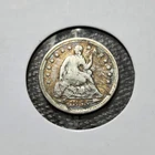 1855 Seated Liberty Half Dime, With Arrows, Sharp Detail