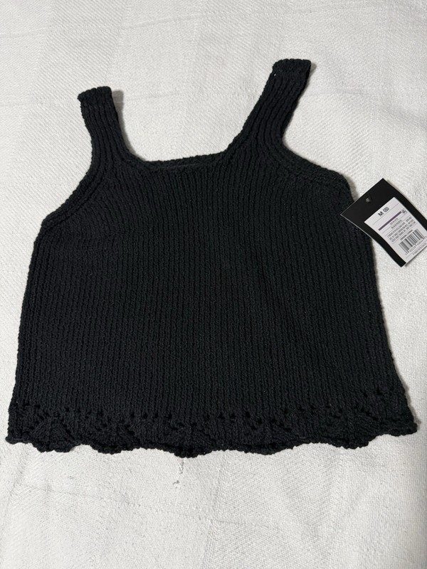 P5🎄 Girls Art Class Black Cropped Cami Tank Top Medium 8