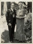 1933 Press Photo Richard Bonelli & Mona Modini Wood at California Wedding