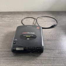 Sony Discman D-802K Portable Car CD Player w/ Car Plug Tested/Works