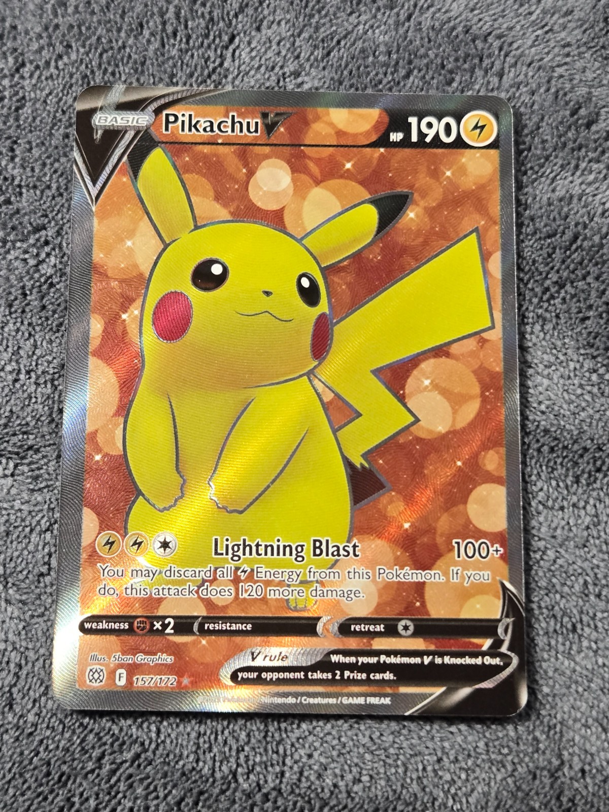 Pikachu V (Full Art) 157/172 SWSH09: Brilliant Stars Ultra Rare Pokemon Card