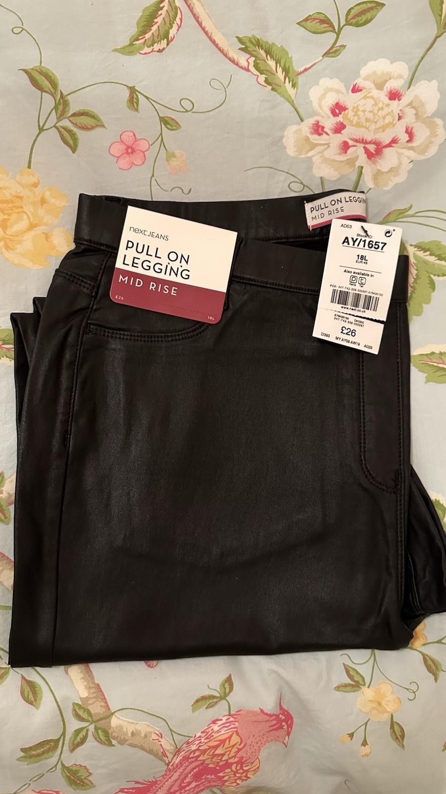 Next Sculpt Legging Jean Pull On Stretch Leather Look RARE BNWT Sold Out New 18L image 3