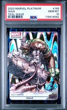 (PSA 10) GEM MINT 2023 Upper Deck Marvel Platinum Hulk Teal Wave #148/799