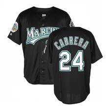Miguel Cabrera 2007 Florida Marlins Alternate Black Men 10th Anniversary Jersey