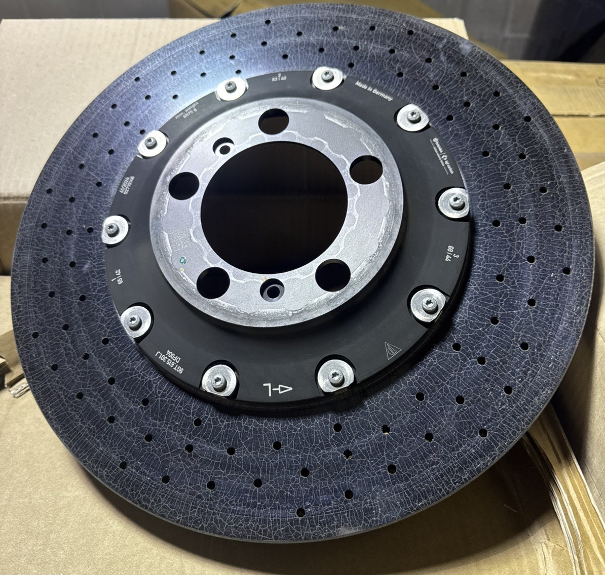 Porsche 718 Spyder RS Front Left PCCB Carbon Ceramic Brake Rotor 2024 2025 OEM