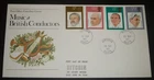 1980 BRITISH CONDUCTORS POST OFFICE FIRST DAY COVER - FDI HITCHIN HERTS CDS