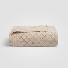 Full/Queen Bedspread   Dune Diamond Stitch 100 Cotton Quilted Coverlet, Ligh...