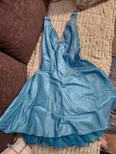 Nick Verreos for Windsor Formal Mini Dress with Pin, Tulle Ruffle Size Small