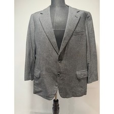 Brioni Neiman Marcus Escorial Wool Suit Jacket Houndstooth Blk White Size 48R JL