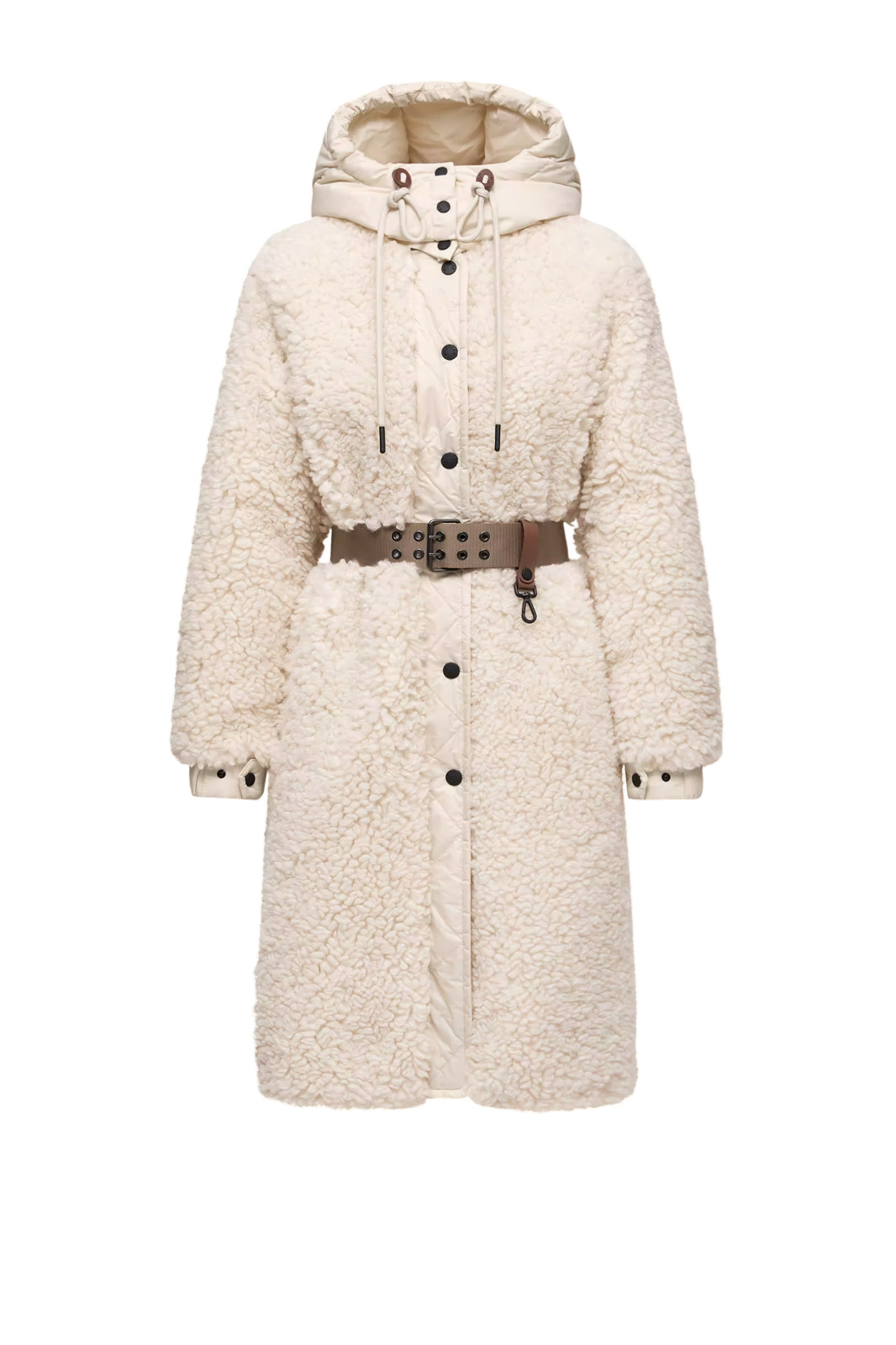 MONCLER GRENOBLE Blavet $3610 Women's White Teddy Down Jacket New