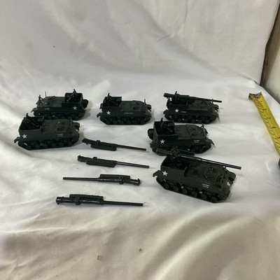 Roco M-40 155mm Self Propelled Gun Tanks 1/87 HO Lot Of 6 PLAYSET Hard Plastic