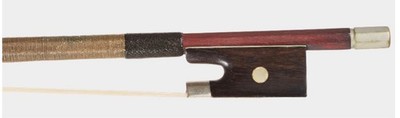 Authentic Louis Morizot Violin Bow, fine pernambuco, silver mounted ebony frog,