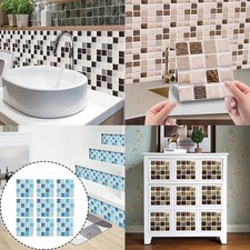 Waterproof 3D Wall Sticker Self-adhesive Glass Tile DIY Crystal Tile Sticker T