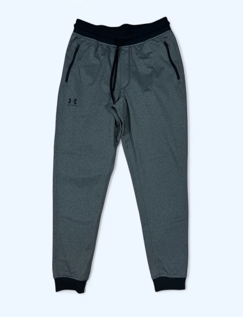 Under Armour Men's Tricot Joggers Sweats Sweatpants Mens MEDIUM Zip Pockets
