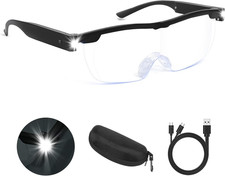 Magnifying Glasses with Light, 200 Magnification, USB Rechargeable Lighted