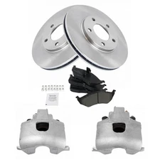 Front Semi-Metallic Brake Pad, Rotor & Caliper Kit for Dodge