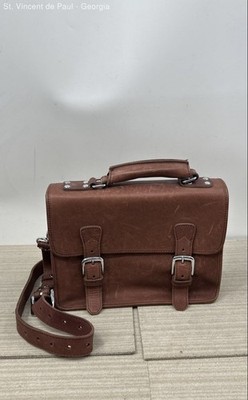 VTG Vagabond Traveler Heavy Duty Cowhide Leather Messenger Bag Briefcase Satchel