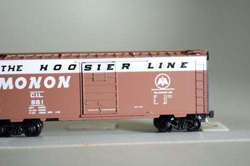 5510 Spur N Micro Trains 40' Box Car Cil Monon Housier Line | Zustand: New