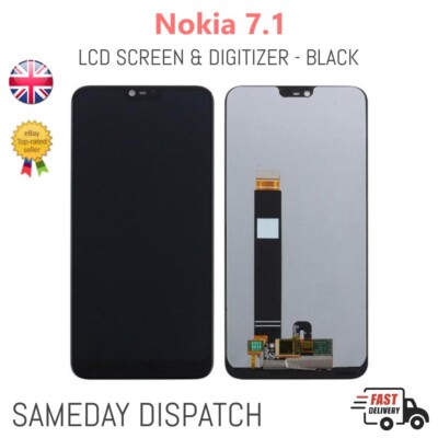 Écran LCD + Vitre Tactile Pour Nokia 7.1 – Neuf, Noir, 5.84 Pouces