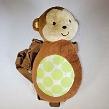 Carter's Child of Mine Brown and Green Monkey Backpack EUC