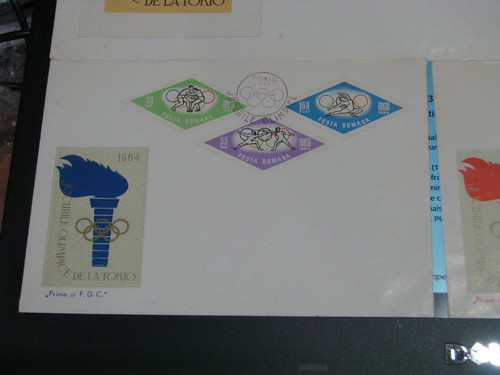 Romania 1964 Tokyo Summer Olympics FDC Perf & Imperf See Scans - Picture 3 of 8