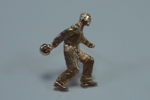  14K Gelbgold "Bowler" Krawattennadel/Anstecknadel - Bild 1 von 5