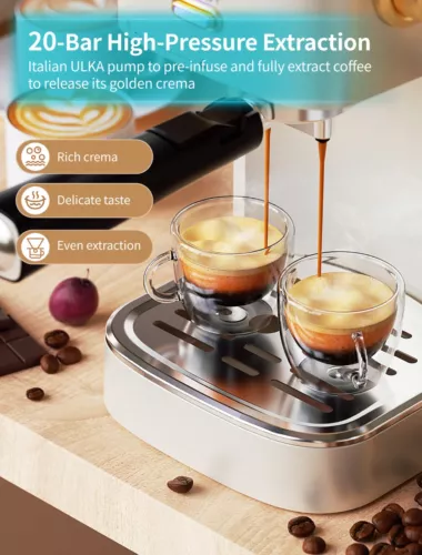 Gevi Espresso Machine 20 Bar with Milk Frother Coffee Machine Latte Cappuccino image