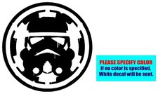 storm trooper over empire star wars Vinyl decal sticker Graphic Die Cut Car 6"