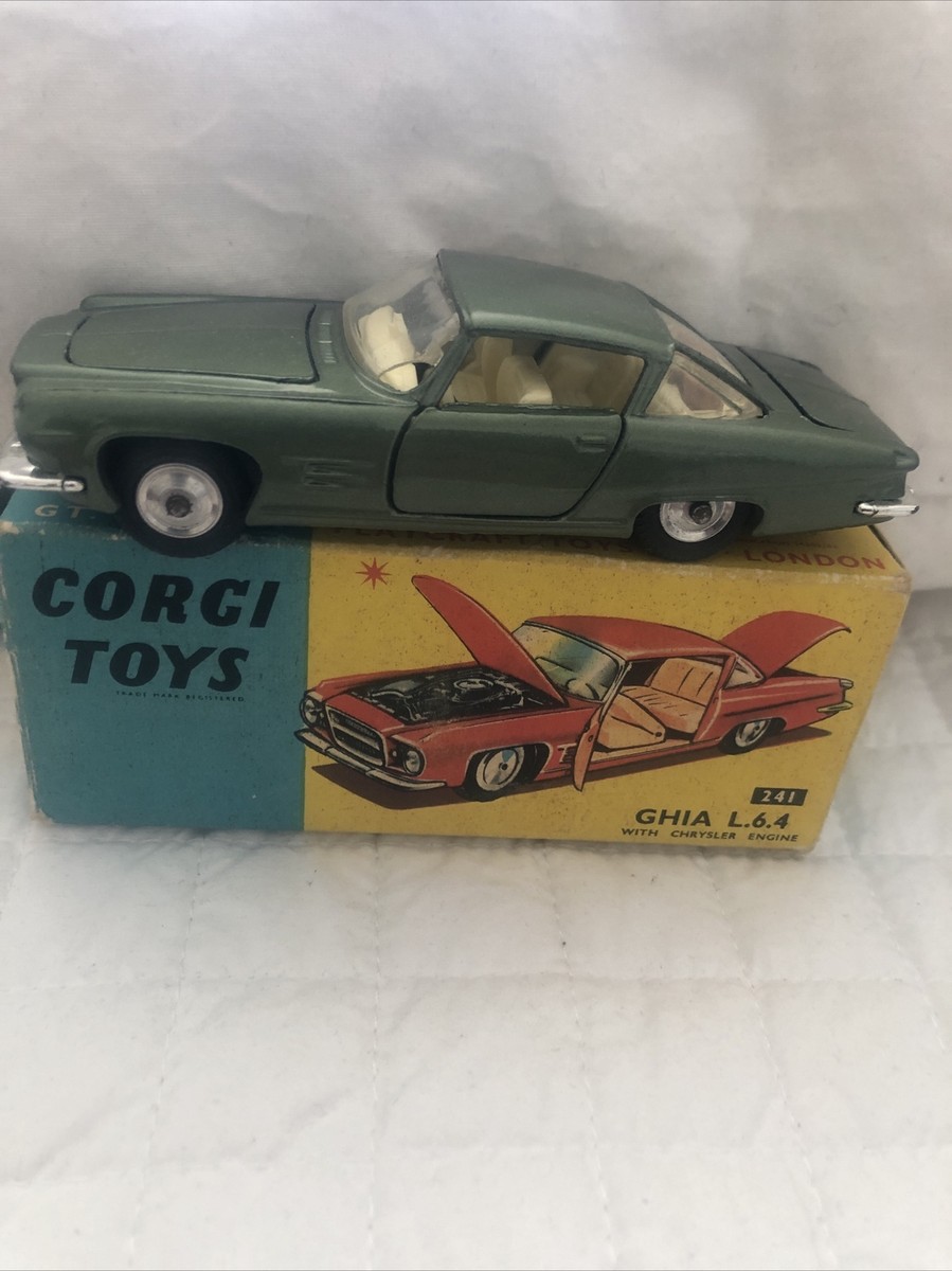 Corgi Toys No. 241 Ghia L.6.4 W/ Chrysler Engine Metallic Green In