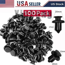 100 Pcs Bumper Clips 10mm Hood Fender Push Rivets Retainer Fasteners For Honda 100 Pcs Bumper Clips 10mm Hood Fender Push Rivets Retainer Fasteners For Honda