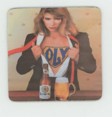 Olympia Beer - Sexy Blonde Girl Image - Oly Bier Cerveza COASTER