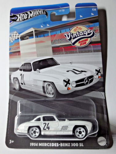 Hot Wheels - Mercedes-Benz 300 SL - long card 1:64 - Vintage Racing Club - HRV00 - Afbeelding 1 van 2