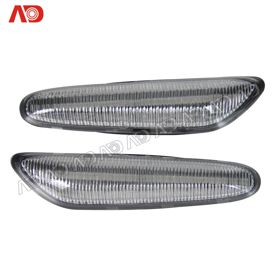 PARA BMW E46 E60E61 E81E82E83E84E87 E90 E91 LED Luz Marcadora Lateral Dinámica Transparente Foto 4 de 4