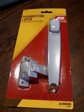 ACE 5414701 PushButton Latch, Aluminum, Fits 3/4" - 1-1/4" Doors, 