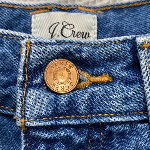 Jeans J Crew Slouchy Boyfriend In Barn Wash taglia 27 med wash orlo grezzo invecchiato - Foto 3 di 12