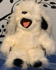Vtg 24k Polar Puff Fuzzy White Dog Plush Stuffed Toy Brett 16" Open Mouth 1991