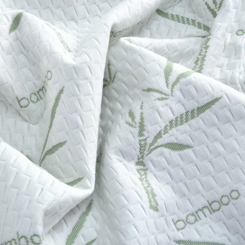 Protector de colchón de bambú hipoalergénico y transpirable impermeable funda de colchón Foto 2 de 4