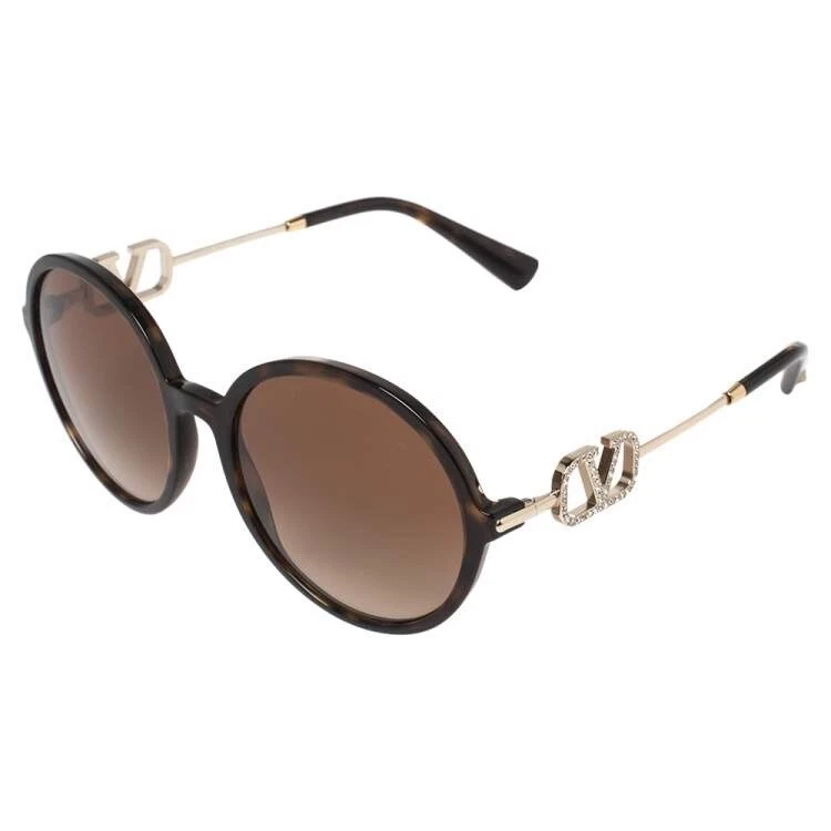 Gafas de sol redondas degradadas Valentino Valentino marrón acetato VA4075 Foto 2 de 4