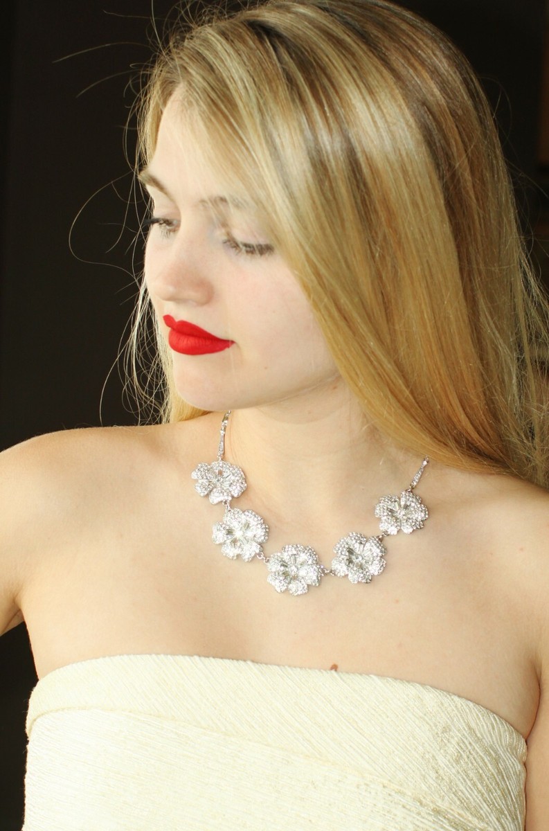 kate spade*SALE*花/ビジュー/ネックレス/バイカラ/pick a posy Kate Spade New York Pave Posey Necklace Flower $245 pocket