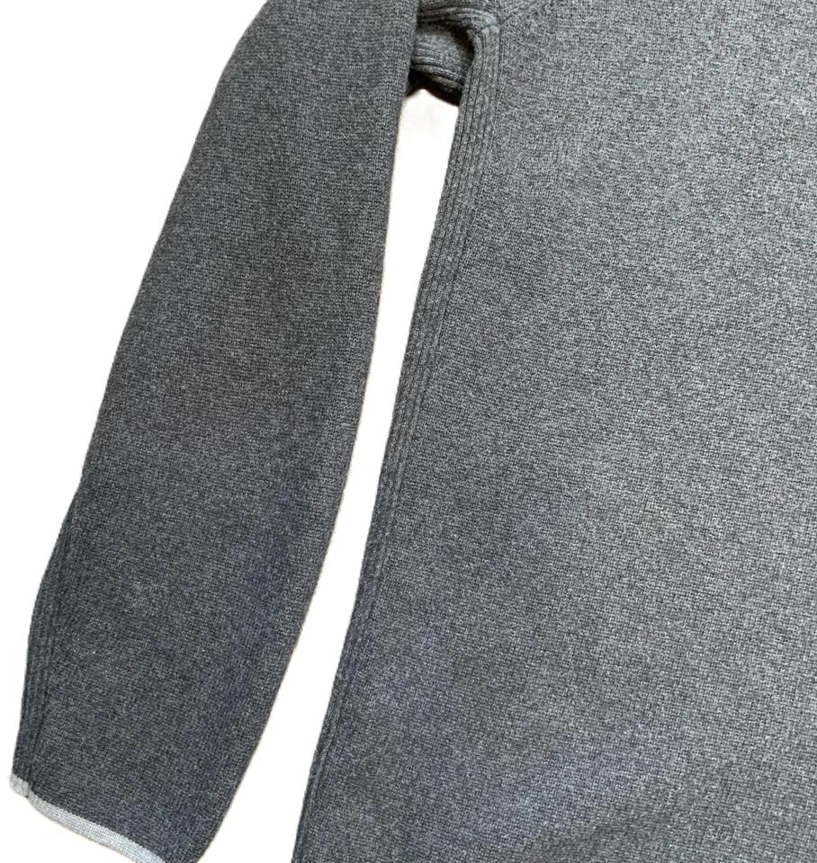 Structure Gray Long Sleeves Mock Neck Half Zip Grandpacore Preppy Sweater Sz XXL - Image 3 of 4